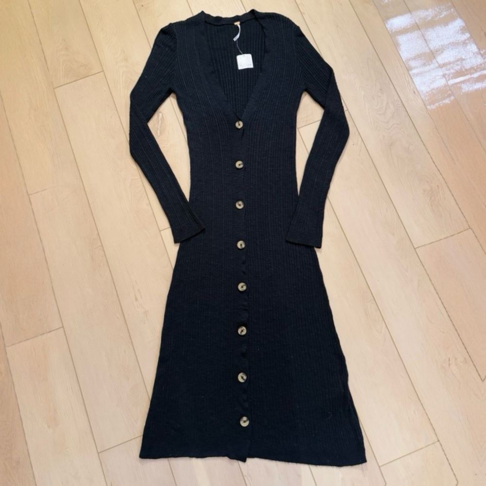 free people black date night cardi BNWT